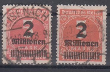 312 - Deutsches Reich Infla Nr. 312 A a + b 