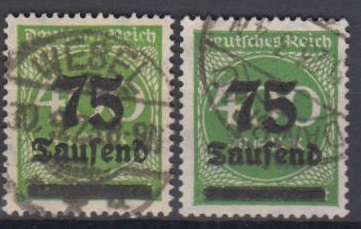 287 - Deutsches Reich Infla Nr. 287 a + b 
