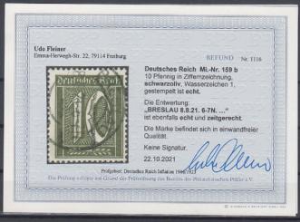 159 - Deutsches Reich Infla Nr. 159 b 