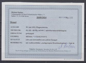040 - Memel Nr. 40 Iy III 