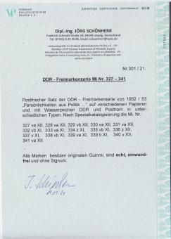 327 - DDR Köpfe 2 Nr. 327- 341 