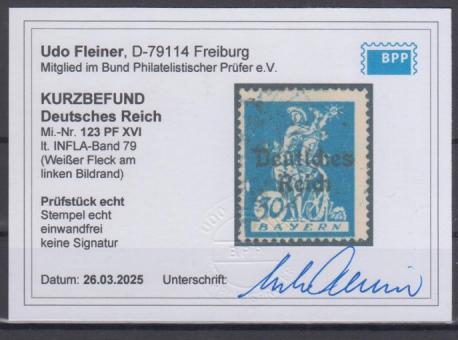 123 - Deutsches Reich Infla Nr. 123 XVI 