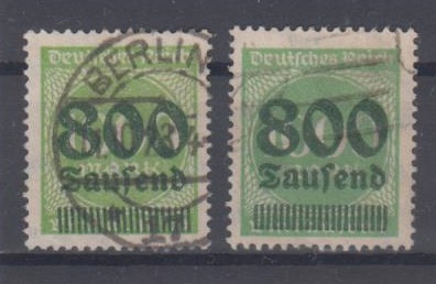 308 - Deutsches Reich Infla Nr. 308 a + b 