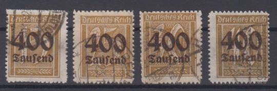 297 - Deutsches Reich Infla Nr. 297 - 300 
