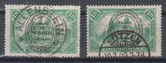 25 - Abstimmungsgebiete Allenstein Nr. 25 a + b 