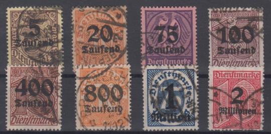 089 - Deutsches Reich Dienst Nr. 89 - 98 
