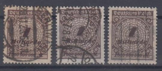 325 - Deutsches Reich Infla Nr. 325 Pa, Wa + Wb 