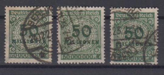 321 - Deutsches Reich Infla Nr. 321 A Pa, Wa + Wb 