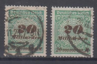 329 - Deutsches Reich Infla Nr. 329 P + W 