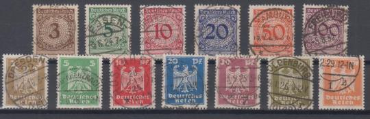 338 - Deutsches Reich Nr. 338 - 343 und Nr. 355 - 361 
