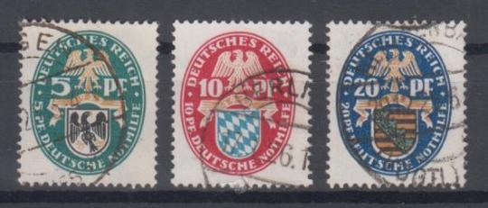 375 - Deutsches Reich Nothilfe Nr. 375 - 377 