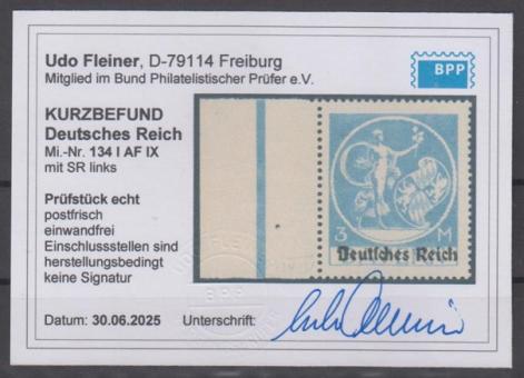 134 - Deutsches Reich Infla Nr. 134 I AF IX 