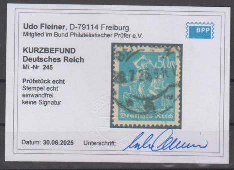 245 - Deutsches Reich Infla Nr. 245 