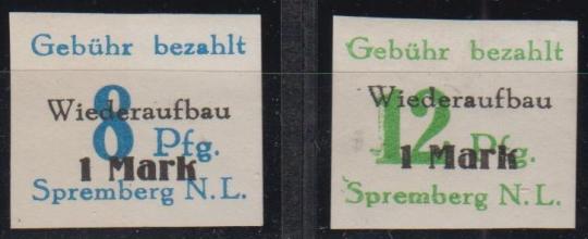 21 - Deutsche Lokalausgaben Spremberg Nr. 21 + 22 B 
