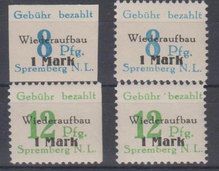 21 - Deutsche Lokalausgaben Spremberg Nr. 21 + 22 A + B 