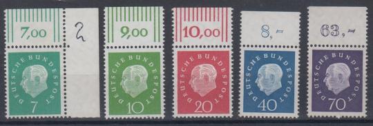 0302 - Bund Heuß 3 Nr. 302 - 306 OR 