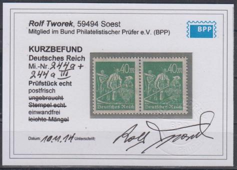 244 - Deutsches Reich Infla Nr. 244 aIII 