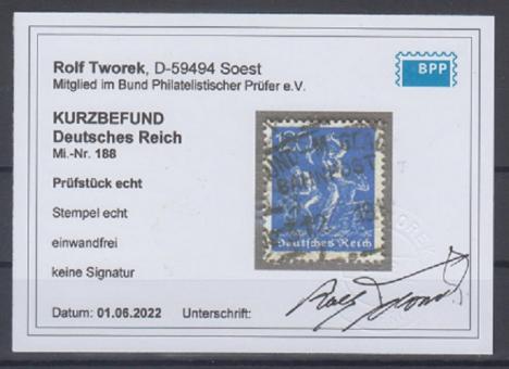 188 - Deutsches Reich Infla Nr. 188 