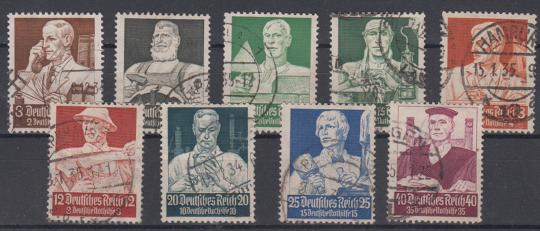 556 - Deutsches Reich Nothilfe Stände Nr. 556-564 