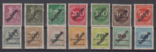 075 - Deutsches Reich Dienst Nr. 75 - 88 