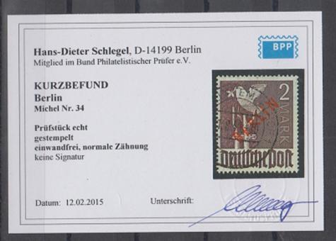 034 - Berlin Rotaufdruck Nr. 34 