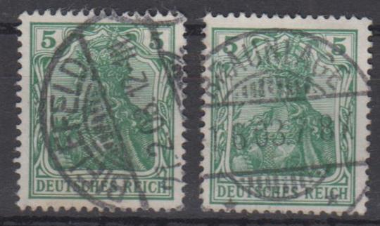 70 - Deutsches Reich Germania Nr. 70 a+b 