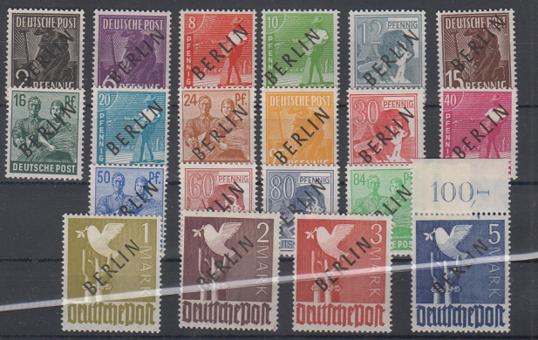 001 - Berlin Schwarzaufdruck Nr. 1 - 20 