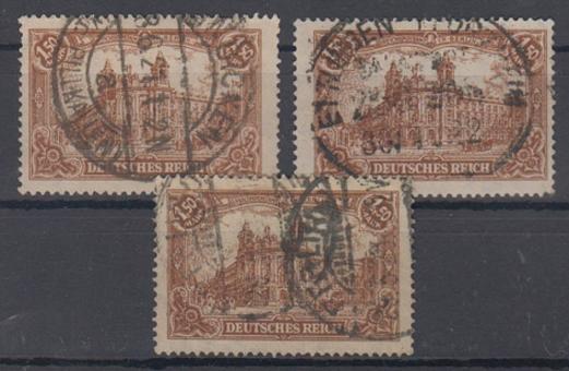 114 - Deutsches Reich Infla Nr. 114 a-c 