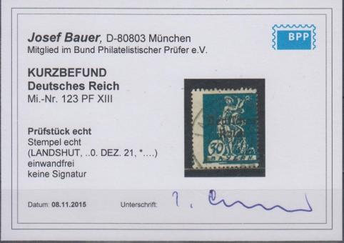 123 - Deutsches Reich Infla Nr. 123 XIII 
