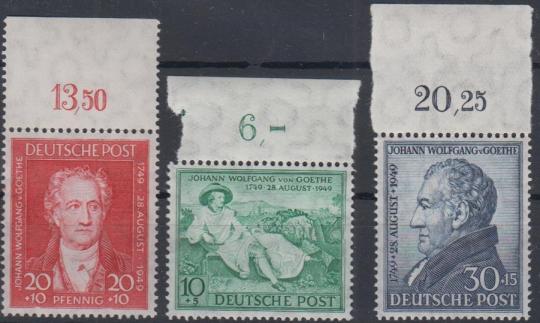 108 - Bizone Goethe Nr. 108 - 110 OR 