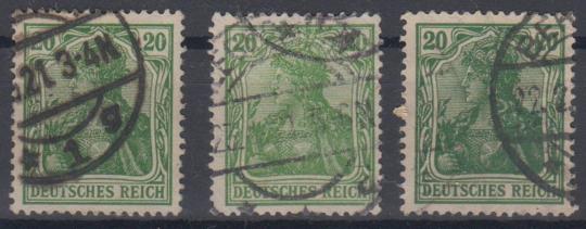 143 - Deutsches Reich Infla Nr. 143 a -c 