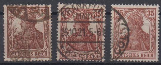 103 - Deutsches Reich Infla Nr. 103 a - c 