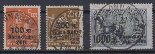258 - Deutsches Reich Infla Nr. 258 - 260 