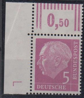 0179 - Bund Heuß lumogen Nr. 179y OR W + DZ L 
