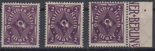 224 - Deutsches Reich Infla Nr. 224 a, aa, b 