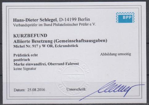 917 - Alliierte Besetzung Nr. 917 y WOR 