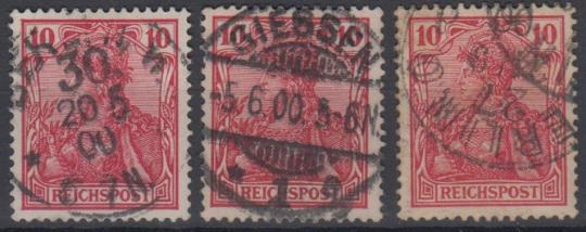 56 - Deutsches Reich Germania Reichspost Nr. 56 a - c 