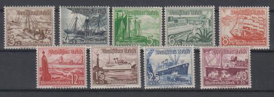 651 - Deutsches Reich WHW Schiffe Nr. 651 - 659 