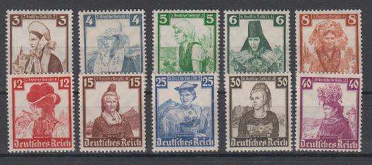 588 - Deutsches Reich Nothilfe Trachten Nr. 588- 597 