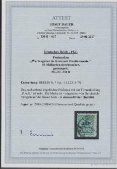 330 - Deutsches Reich Infla Nr. 330 B 