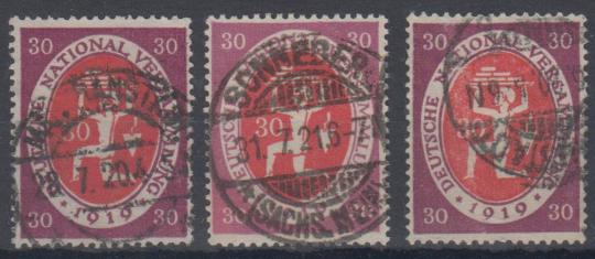 110 - Deutsches Reich Infla Nr. 110 a - c 