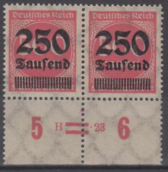 295 - Deutsches Reich Infla Nr. 295 HAN mit Setzfehler 