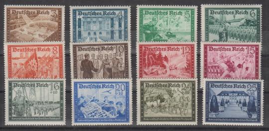 702 - Deutsches Reich Kameradschaftsblock I Nr. 702 - 713 postfrisch 