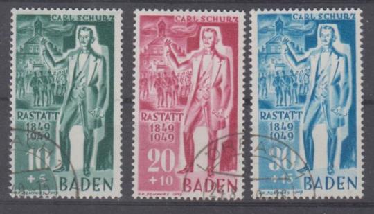 50- Französische Zone Baden Nr. 50 - 52 