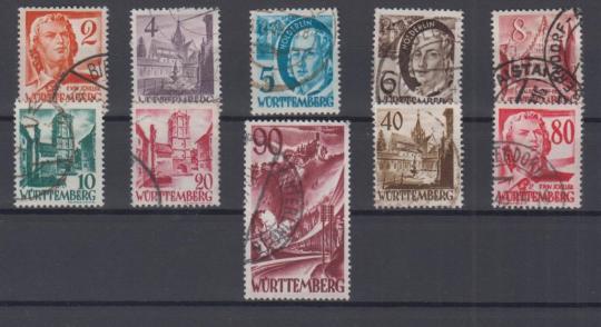 28 - Französische Zone Württemberg Nr. 28 - 37 