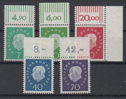 0302 - Bund Heuß III Nr. 302 - 306 OR 
