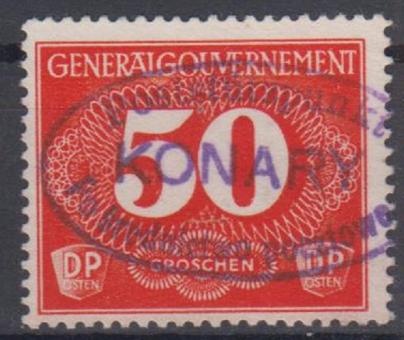 132 - Generalgouvernement Zustellmarke Nr. 4 