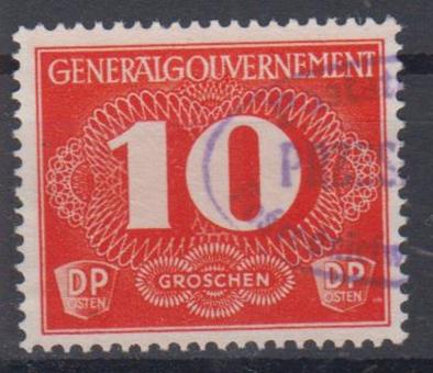129 - Generalgouvernement Zustellmarke  Nr. 1 
