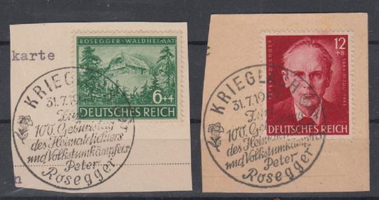 855 - Deutsches Reich Rosegger Nr. 855 + 856 