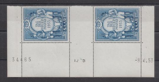 342 - Saarland Nr. 342 ZS + Br 